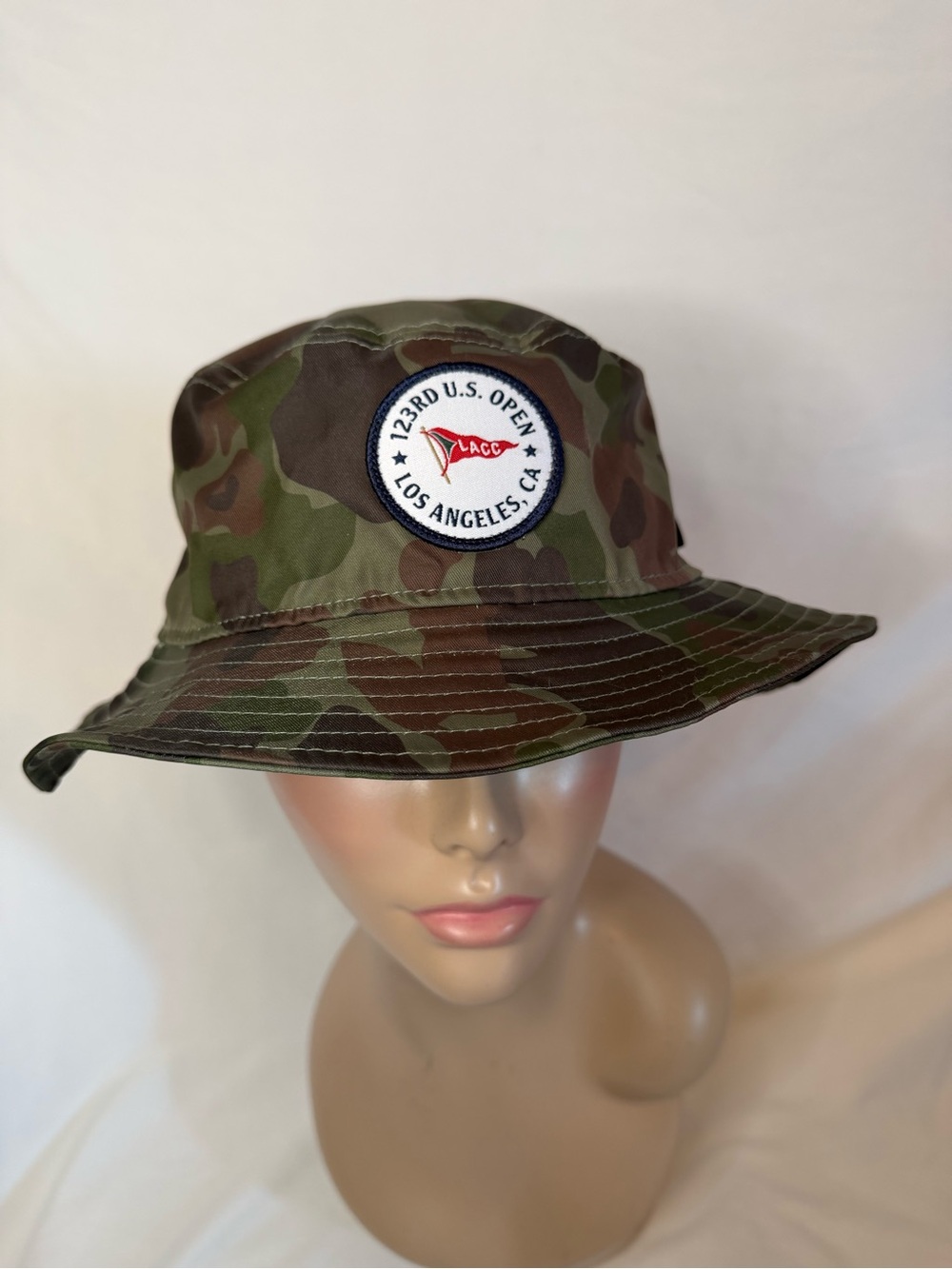123rd US OPEN Los Angeles Camouflage Bucket Hat RARE Size M